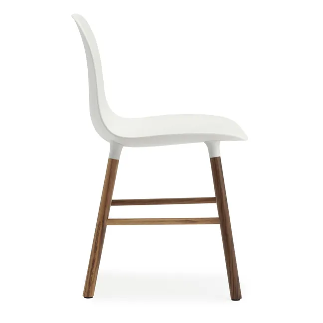 Stuhl Form aus Walnuss | Weiß