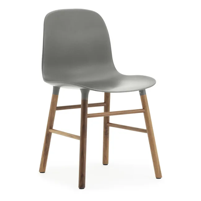 Stuhl Form aus Walnuss | Grau