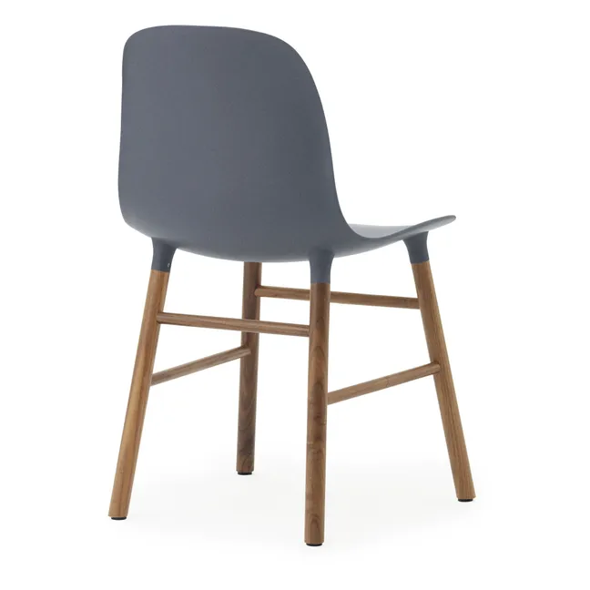 Stuhl Form aus Walnuss | Blau