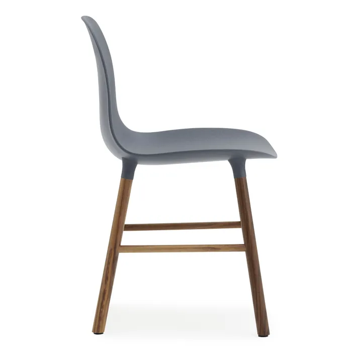 Stuhl Form aus Walnuss | Blau- Produktbild Nr. 3