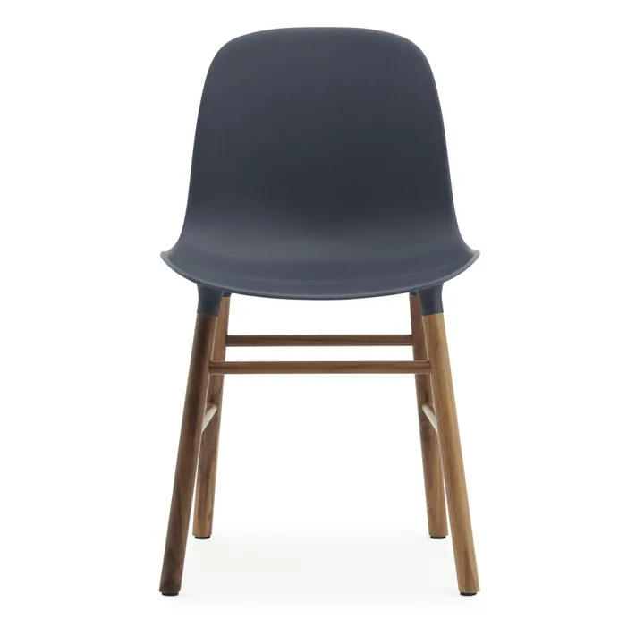 Stuhl Form aus Walnuss | Blau- Produktbild Nr. 4