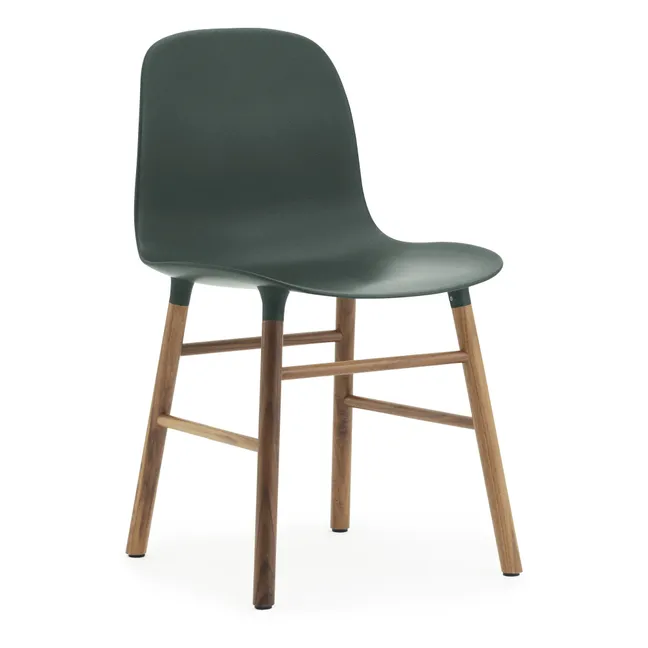 Stuhl Form aus Walnuss | Grün