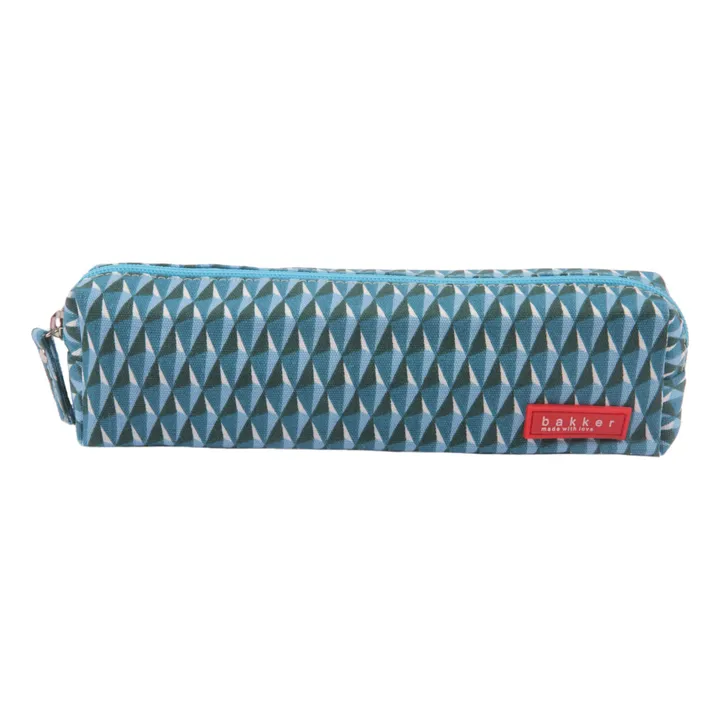 Diamond Canvas Pencil Case  | Blue Green- Product image n°0