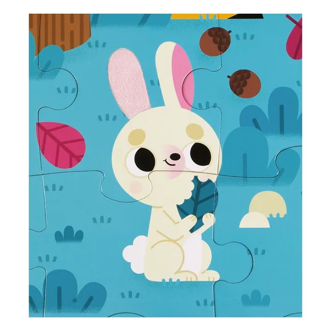 Puzzle tattile Gli animali della foresta - 20 pezzi