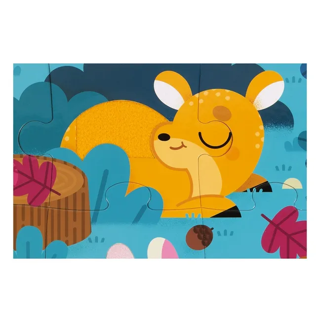 Puzzle tattile Gli animali della foresta - 20 pezzi