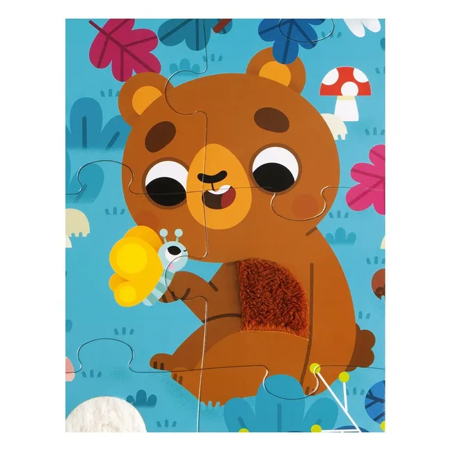 Puzzle tattile Gli animali della foresta - 20 pezzi