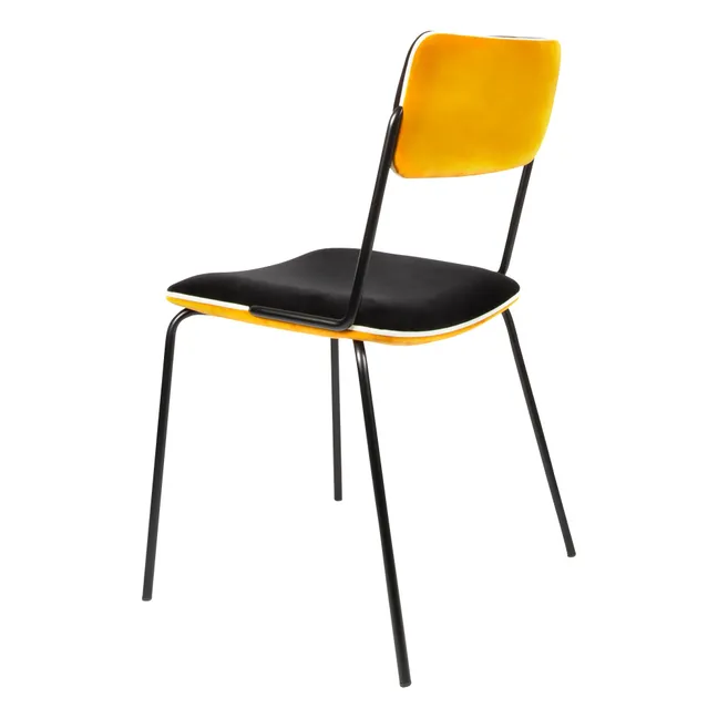 Silla de terciopelo Doble-Juego | Ocre