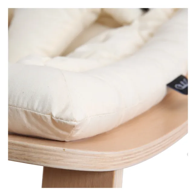 Levo Baby Bouncer - Beech & Ecru Organic Cotton Cushion | Ecru