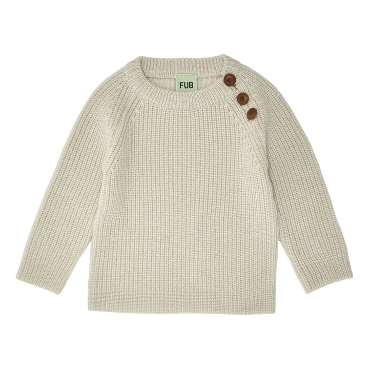 Jersey de canalé de lana | Crudo- Imagen del producto n°4