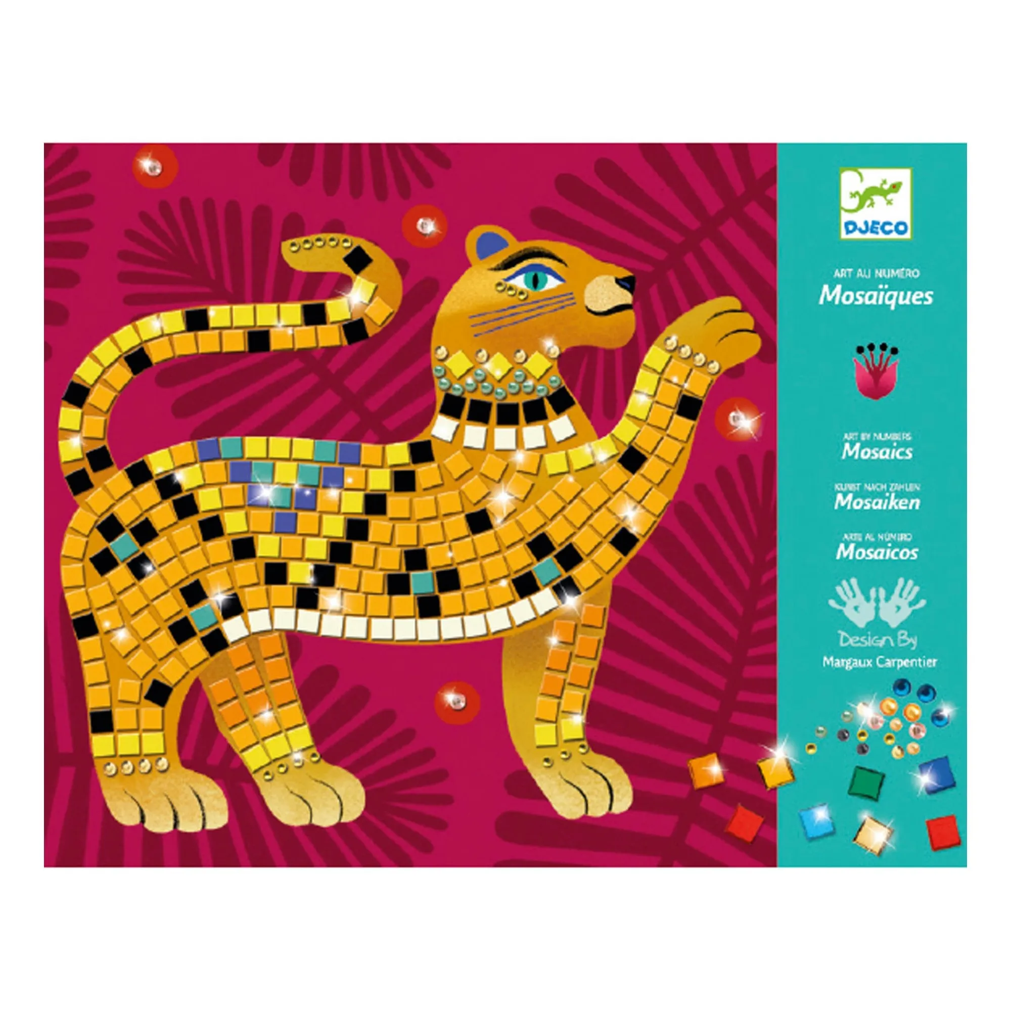 Djeco Multicoloured In The Heart Of The Jungle Mosaic Art