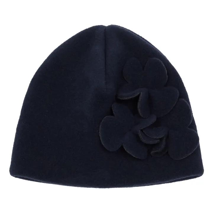 Cappello Fiori ricamato | Blu marino- Immagine del prodotto n°0