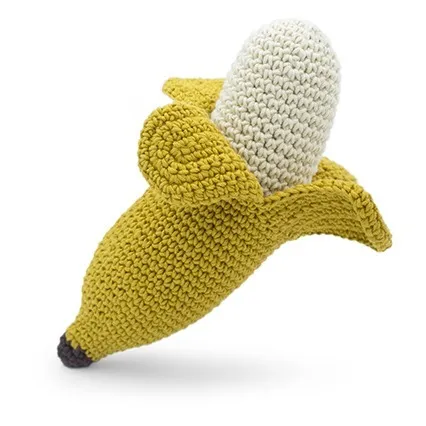 Crocheted Banana Rattle