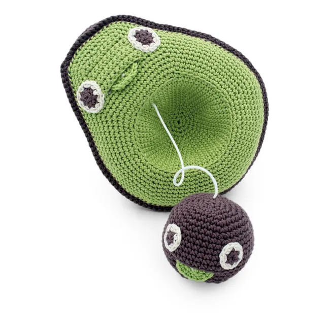 Crocheted Musical Avocado Toy | Green