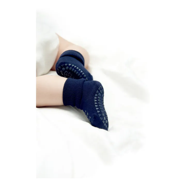 Non-Slip Bamboo Socks | Navy blue- Product image n°3