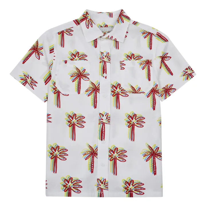 Hemd aus Bio-Baumwolle Palms  | Weiß- Produktbild Nr. 0
