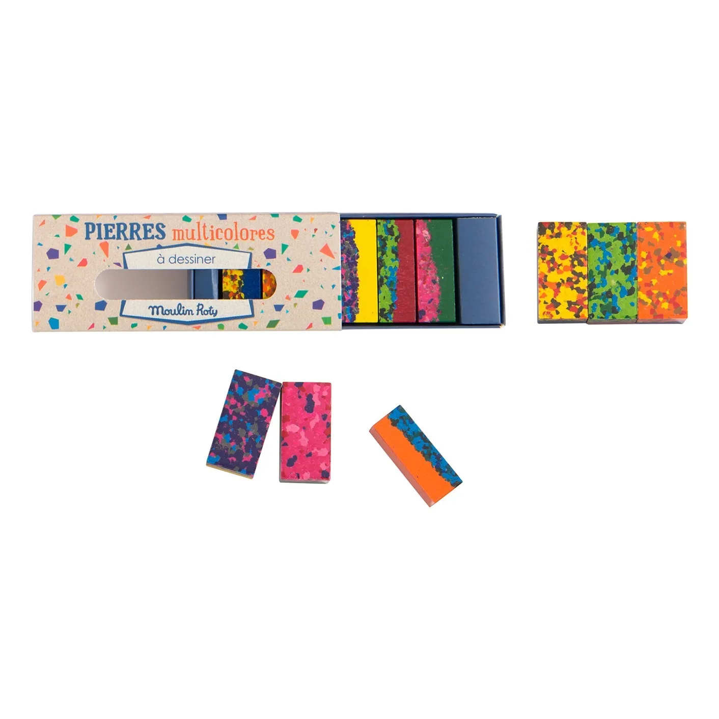 Moulin Roty Multicoloured Colouring Crayons - Set Of 6