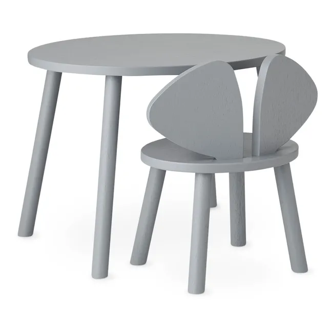 Mouse stool in oak | Grey
