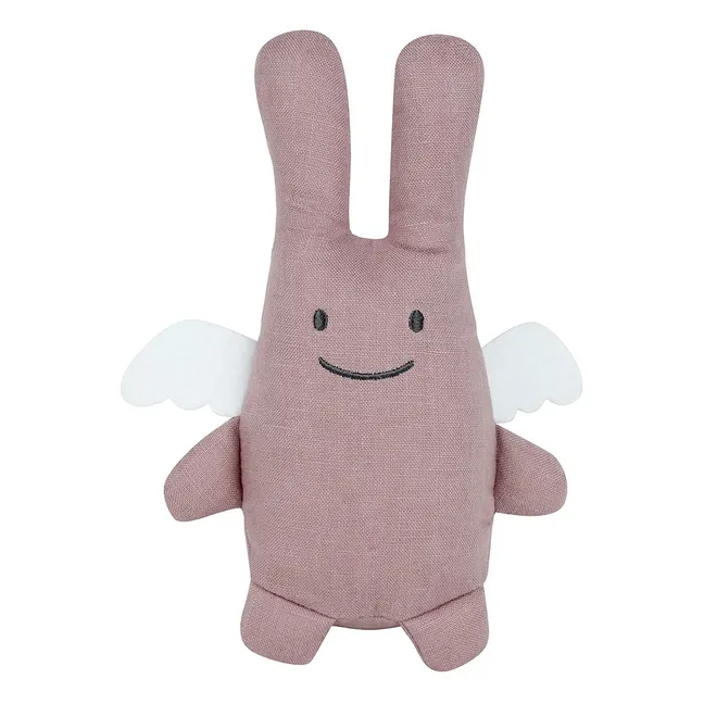 Angel Bunny Linen Comforter | Dusty Pink