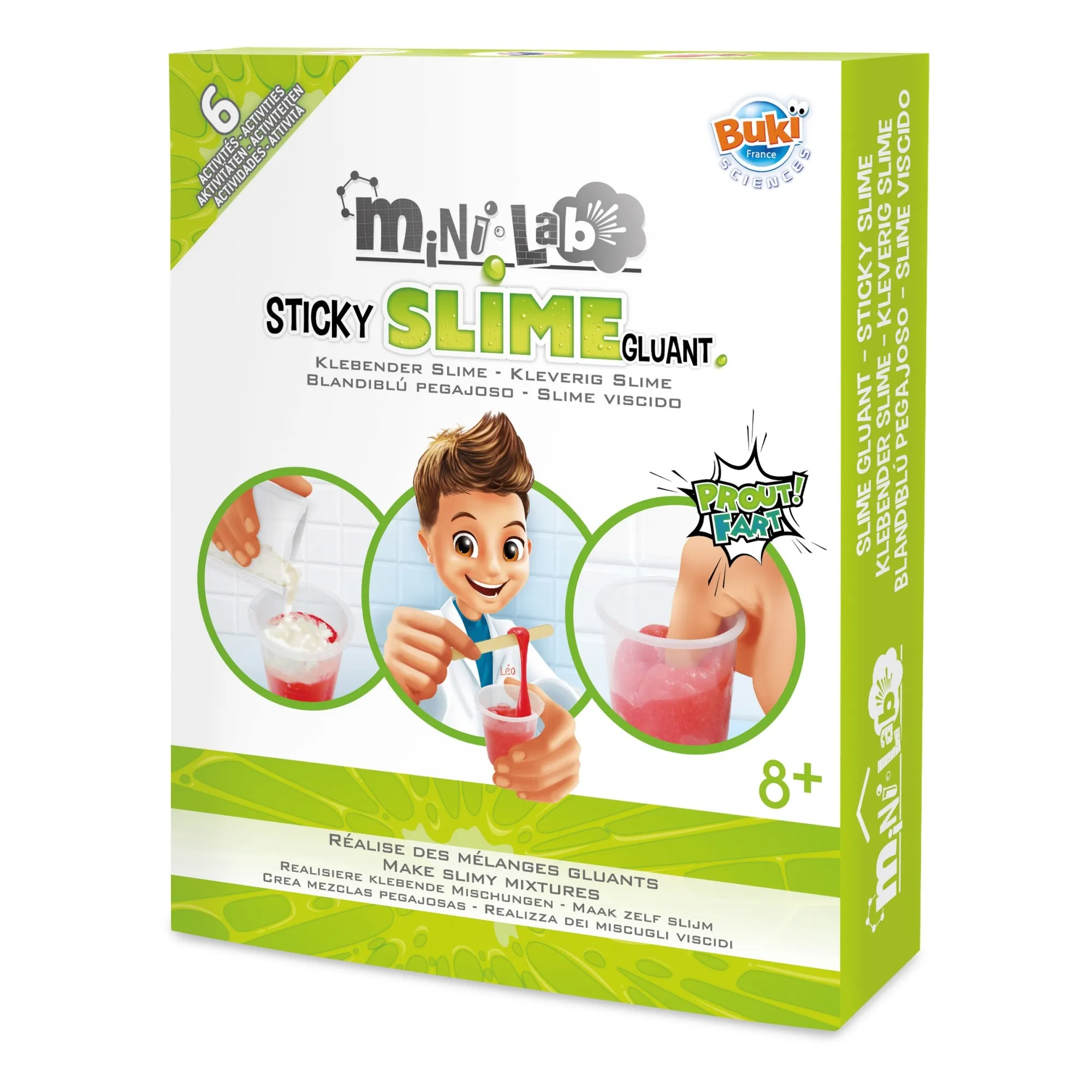 Buki Multicoloured Mini Lab Sticky Slime Set
