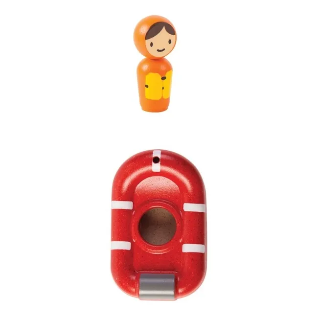Rettungsboot auf dem Wasser schwimmend
