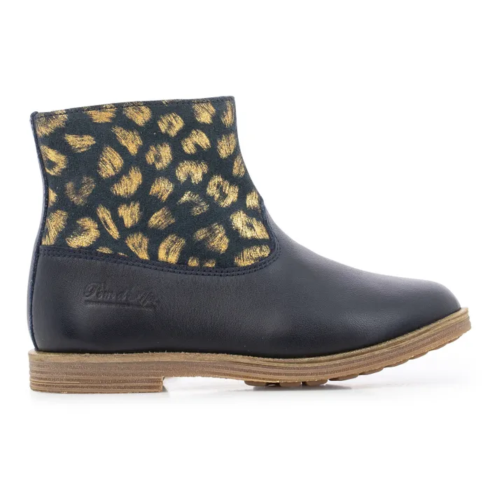 Trip Rolls Leopard Boots | Navy blue- Product image n°0