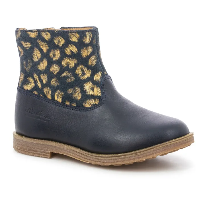 Trip Rolls Leopard Boots | Navy blue- Product image n°2
