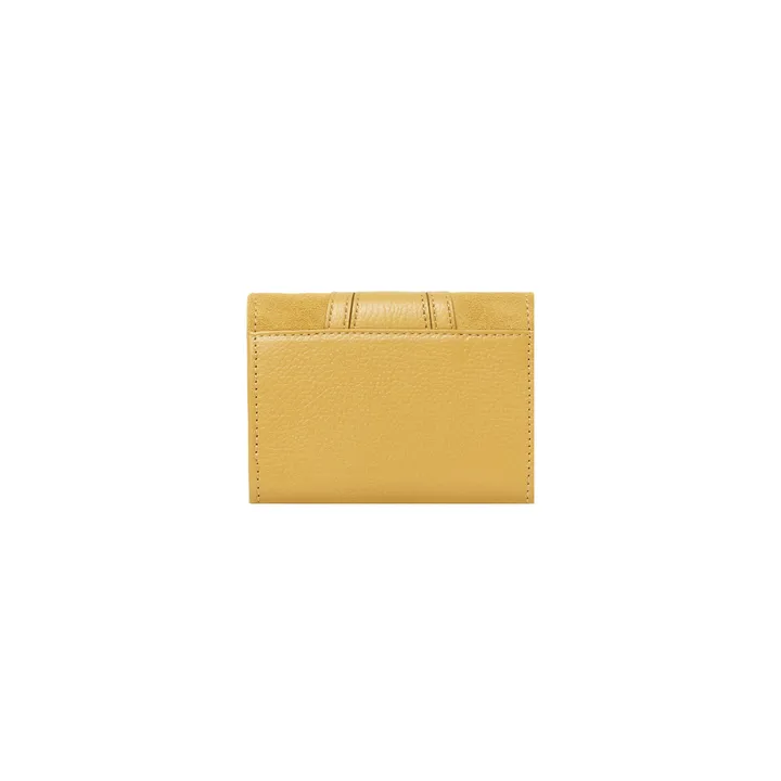Portafoglio Hana bi-materiale | Giallo senape- Immagine del prodotto n°2