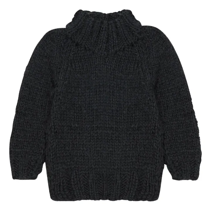 maglione in maglia grossa | Grigio antracite- Immagine del prodotto n°3