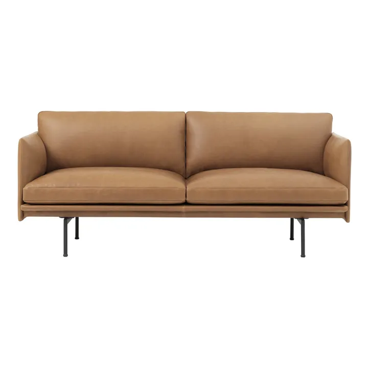 Canapé Outline en cuir 2 places | Cognac- Image produit n°0