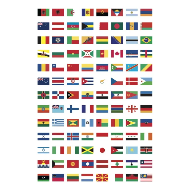 Poster sticker Drapeaux
