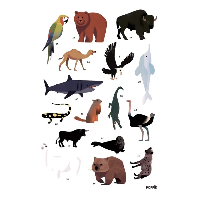 Poster sticker Animaux