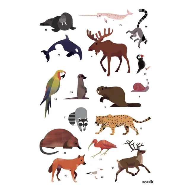 Poster sticker Animaux