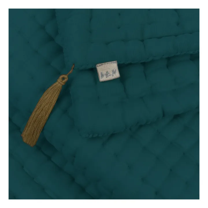 Tapis de sol Tatami en coton bio | Teal Blue S022- Image produit n°1