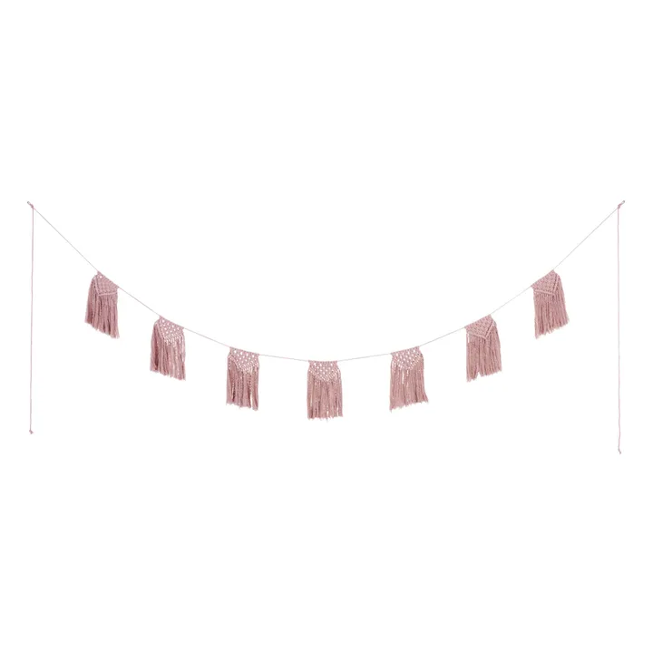 Macramé Garland | Dusty Pink S007- Product image n°0