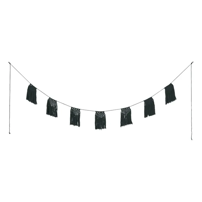 Makramee-Girlande | Dark Grey S021