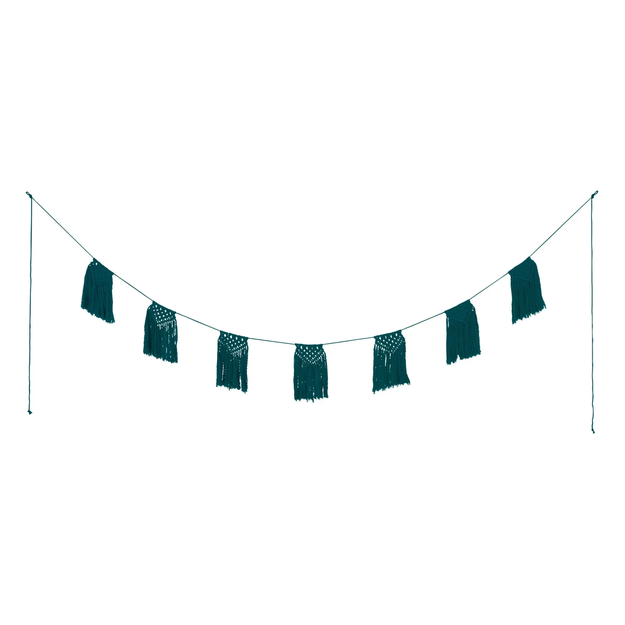 Numero 74 Teal Blue S022 Macramé Garland