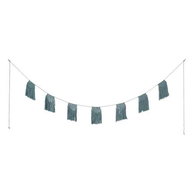 Makramee-Girlande | Ice Blue S032