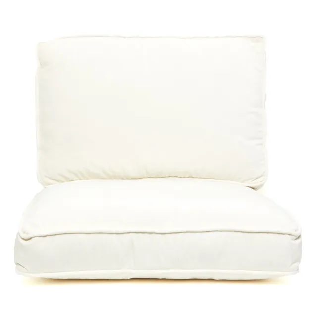 Sillón Croisette epoxi blanco y algodón | Blanco