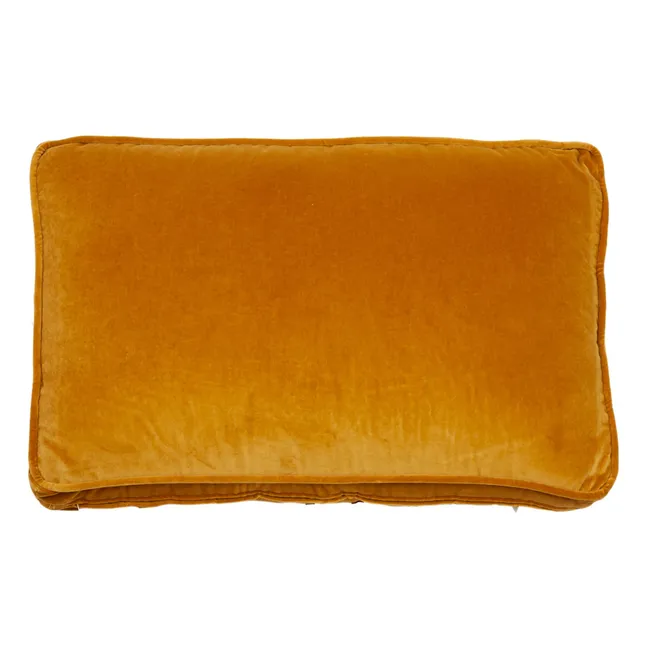 Fauteuil Croisette noir epoxy, velours | Camel