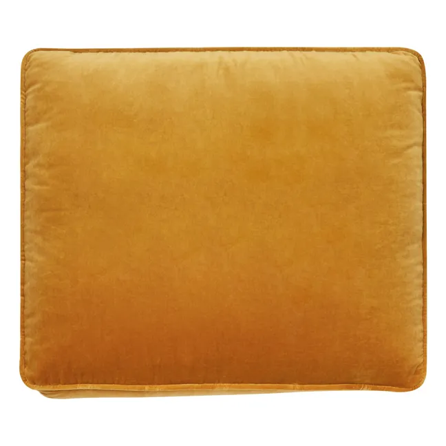 Sillón Croisette epoxi negro y terciopelo | Camel