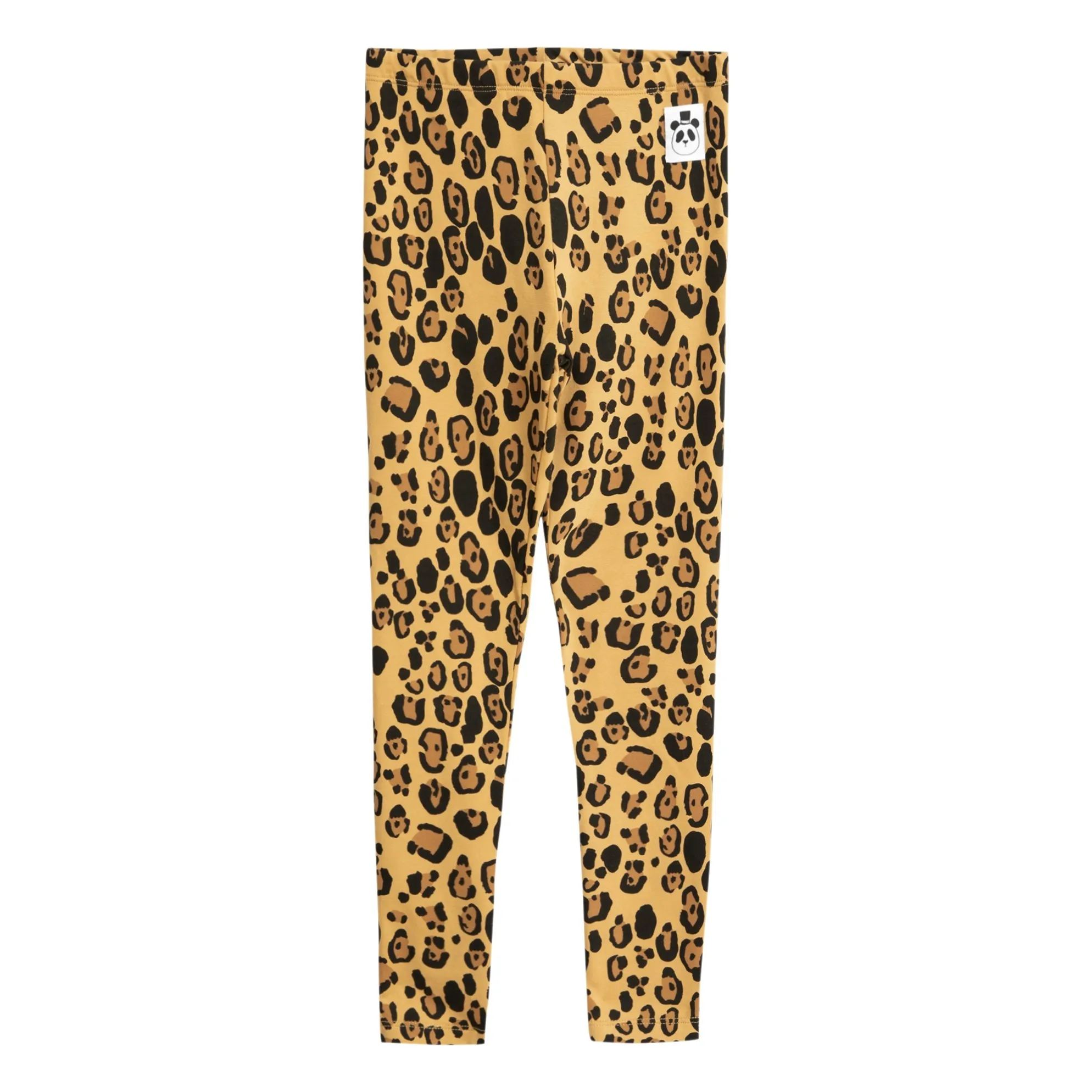 Mini Rodini Beige Leopard Lyocell Basic Leggings