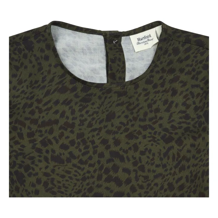 Vestido Leopardo Rika | Verde- Imagen del producto n°1