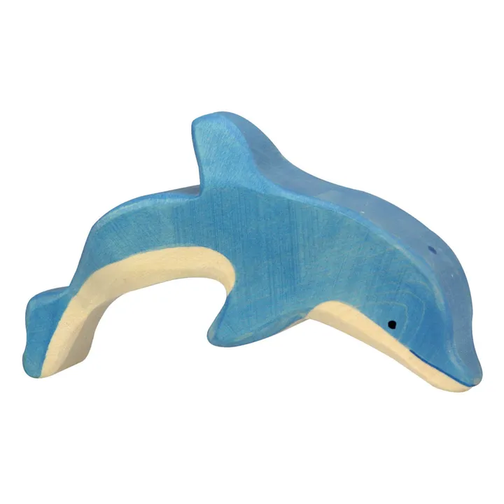 Dolphin Wooden Figurine | Blue- Product image n°0