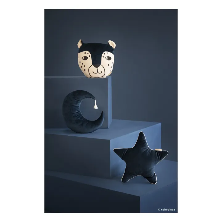Pierrot Velvet Cushion | Midnight blue- Product image n°4