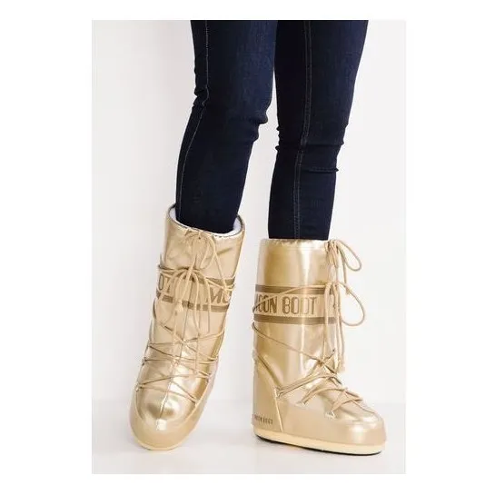 Gold Moon Boots DorÃ©es Moon Boot Vinyl Met Moon Boot Gold Smallable