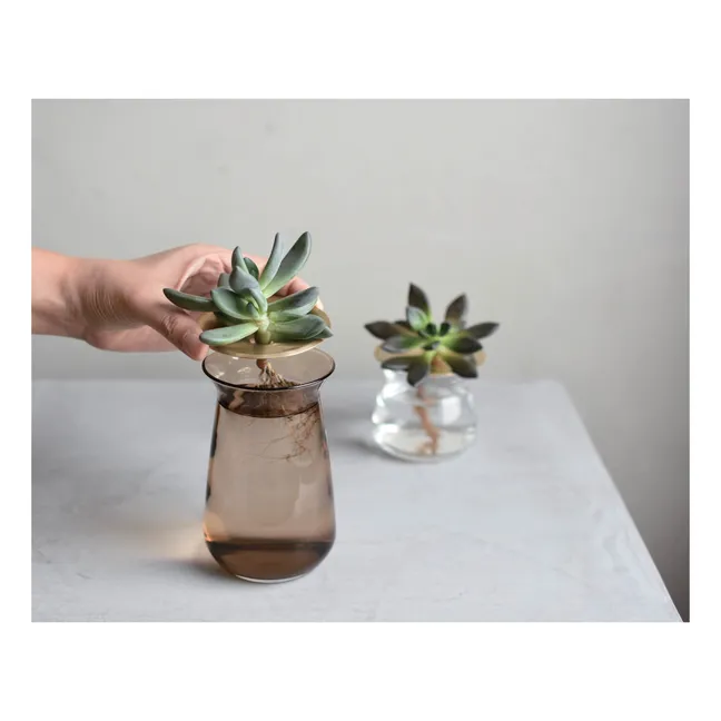 Luna Glass Vase | Brown