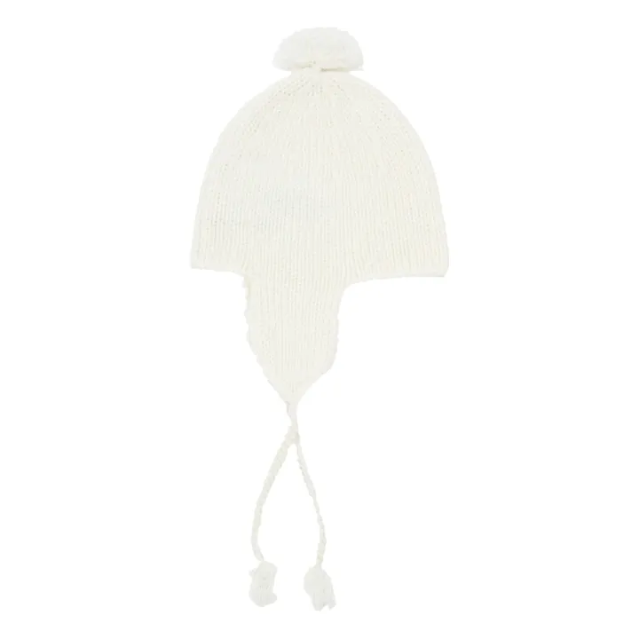 Bonnet Cachemire Pompon | Ecru- Image produit n°0