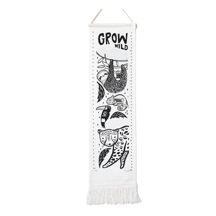 Organic Cotton Canvas Growth Chart | White- Product image n°0