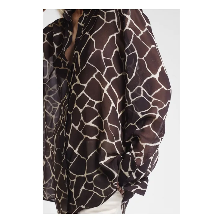 Camicia Wilde Giraffa | Cioccolato- Immagine del prodotto n°4