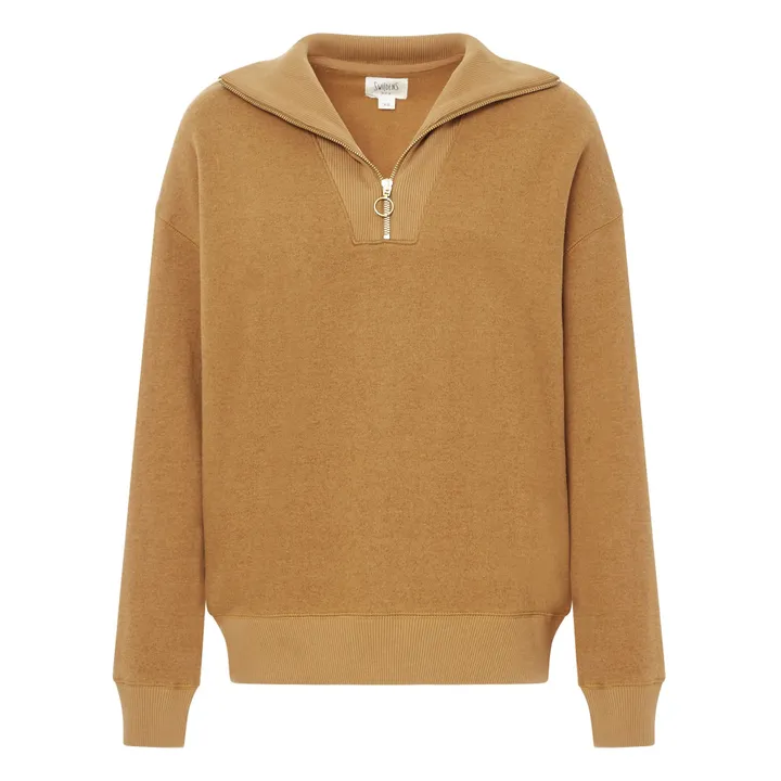 Sweatshirt Fleece Adélie | Beige- Produktbild Nr. 0